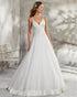 2018 Elegant Satin Wedding Dresses V-Neck Beaded Organza Ball Gown Simple Bridal Wedding Gowns